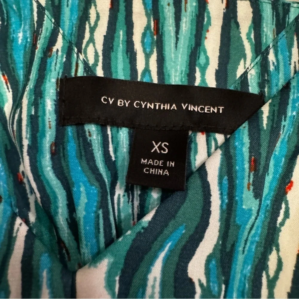 CV by Cynthia Vincent Maxi SunDress
Multi Blue Size XS Tie at back NEW - Picture 3 of 9